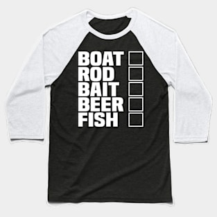 Fishing Fishing List Fishing Fishing Anglers Baseball T-Shirt